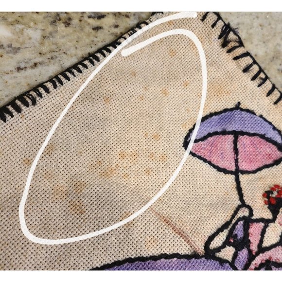 Vintage Handmade Victorian Pillow Cover 10x12" Azalea Trail Maid? Purple Dress - Picture 5 of 11